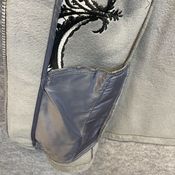BOB MACKIE Wearable Art Women’s 2X Gray Black Vest Embroidered Full Zip Fleece - Picture 13 of 14
